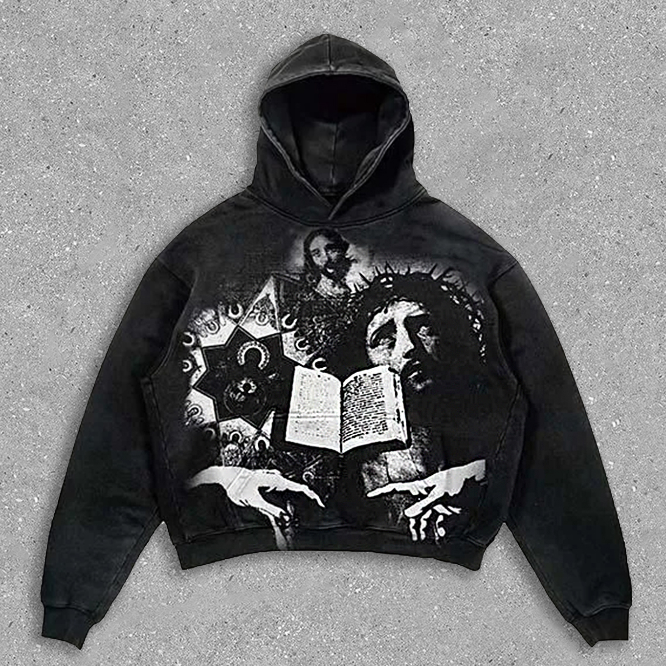 Jesus print hoodie