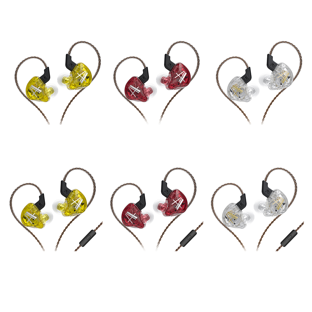 

CCA CA2 Wired Earbuds In Ear Stereo Headphones with 2-Pin Detachable Cable, Yellow, 501 Original