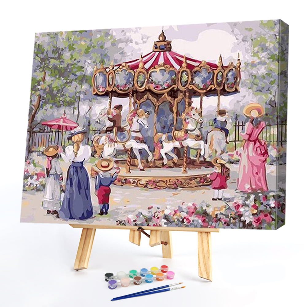 

50*40CM - Paint By Numbers - Carousel, 501 Original