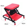 Car Shop Creepers, Folding 2 in 1 Mechanic Cart Car Convertible Stool Crawler Board with 6 Casters for Garage Workshop Auto Repair Shop