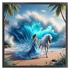 Beach Beauty Horse-11CT Stamped Cross Stitch 40*40cm