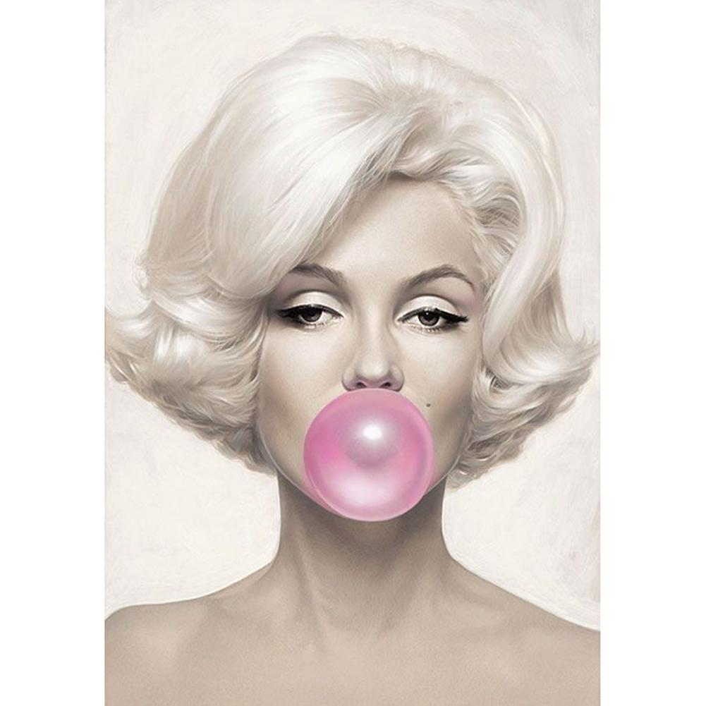 

40*30CM - Blow Bubbles Women - Round Drill Diamond Painting, 501 Original