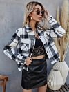 Woman Winter Casual Plaid Jacket