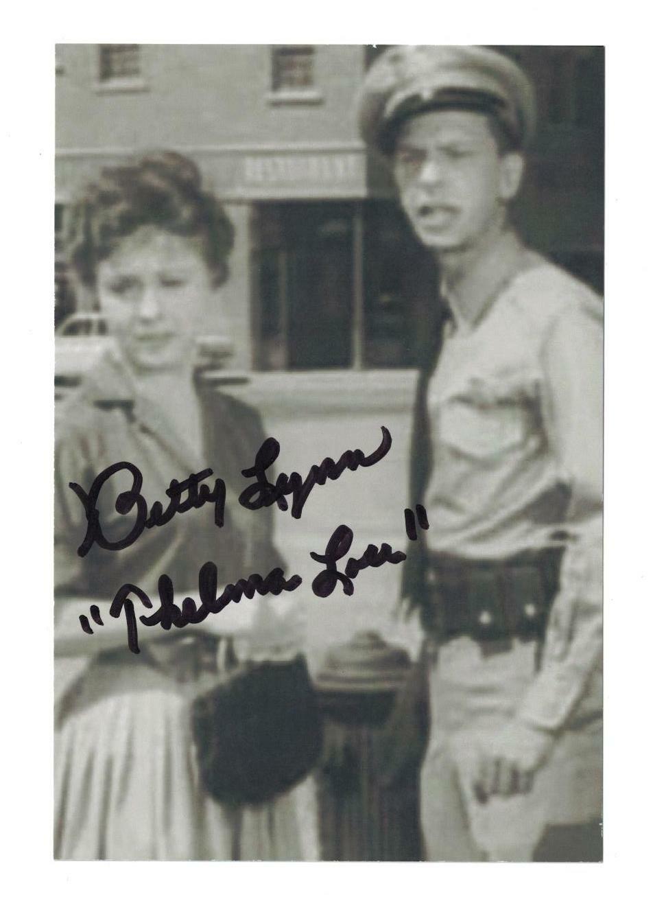 Betty Lynn Signed Autographed 4x6 Photo Poster painting Actress Thelma Lou Andy Griffith Show A