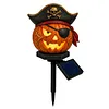 Solar Powered Pumpkin Halloween Stake Light Outdoor Waterproof LED Lamp