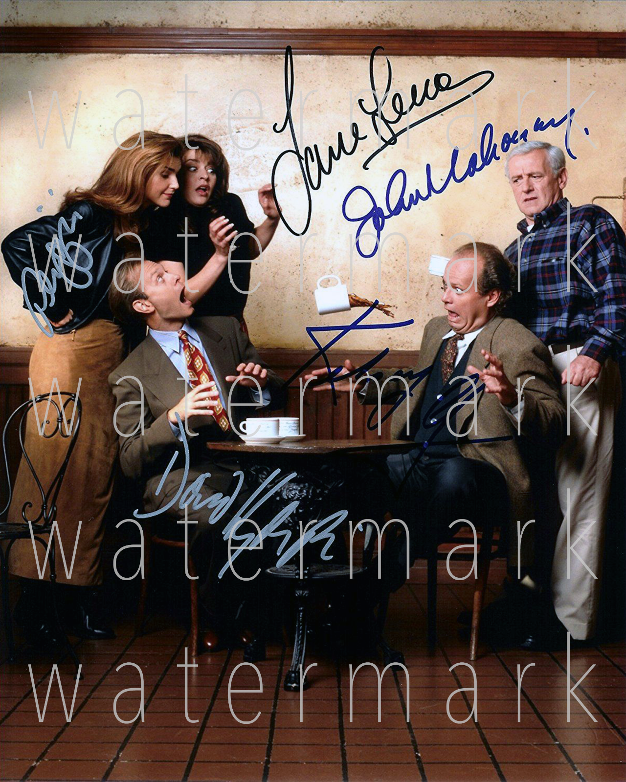 Frasier signed 8x10 Photo Poster painting picture poster autograph RP Kelsey Grammer Jane Leeves