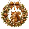 DIY Squirrel Pearl Art Diamond Painting Wreath Pendant