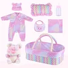17''-22'' Inches Newborn Baby Dolls Girl Colorful Prince Dress 8pcs Set Outfits Accessories - RBBI-Myrebornbabydoll&reg; 