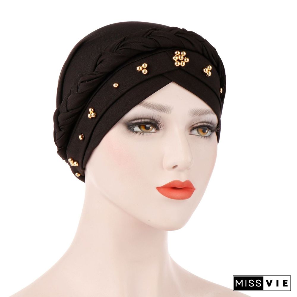 Women's Floral Printed Muslim Turban Hat Cap