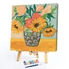 (4Pcs)Flowers-Paint by Numbers Acrylic Painting 20*20cm