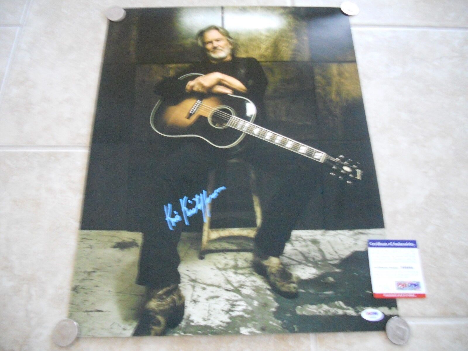 Kris Kristofferson #6 Huge 16x20 Signed Autographed Photo Poster painting PSA Certified