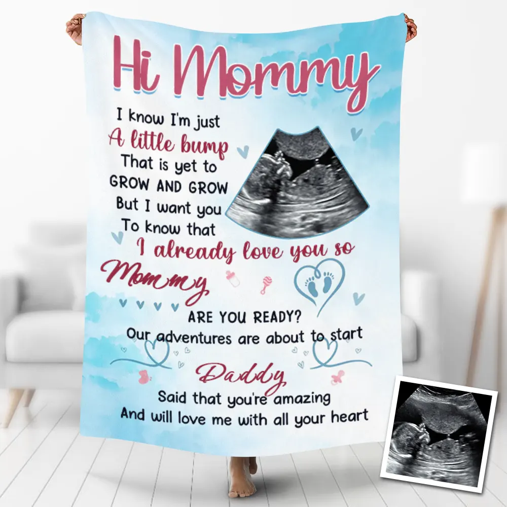 Custom Blankets Personalized Ultrasound For New Mom Blanket