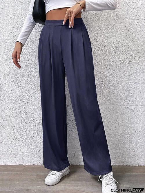 High Waist Straight Pants