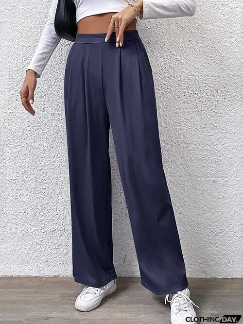 High Waist Straight Pants