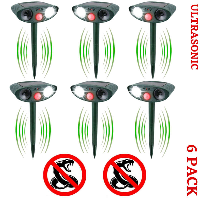Ultrasonic Snake Repeller - PACK of 6 Solar Powered - Get Rid of Snakes in 48 Hours、shopify、sdecorshop