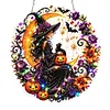 Kit de peinture de perles encadr&eacute;es, art d&rsquo;Halloween sorci&egrave;re citrouille en diamant 11,81x11,81 in