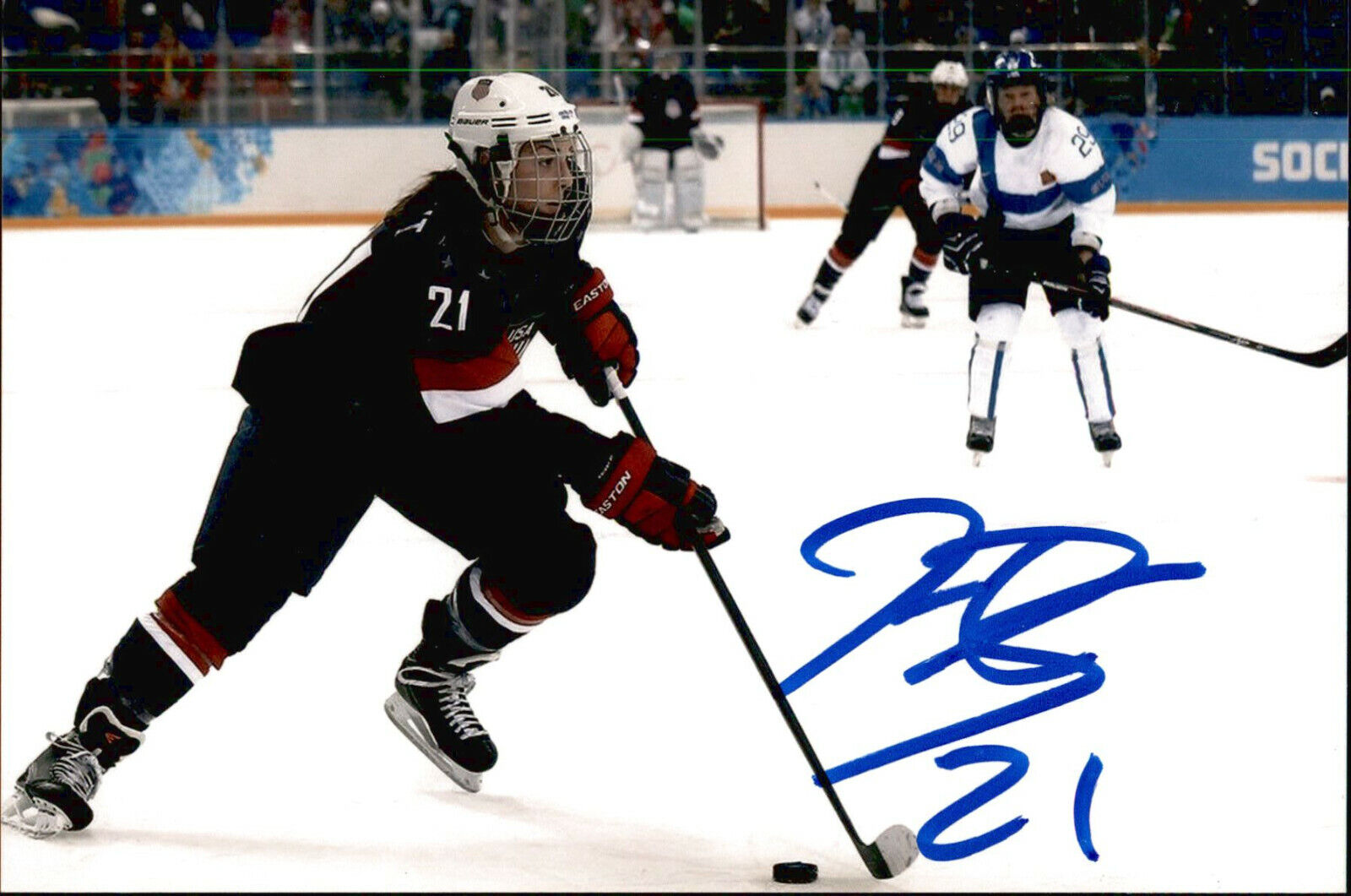 Hilary Knight SIGNED 4x6 Photo Poster painting TEAM USA WOMENS HOCKEY / OLYMPIC GOLD MEDAL #3