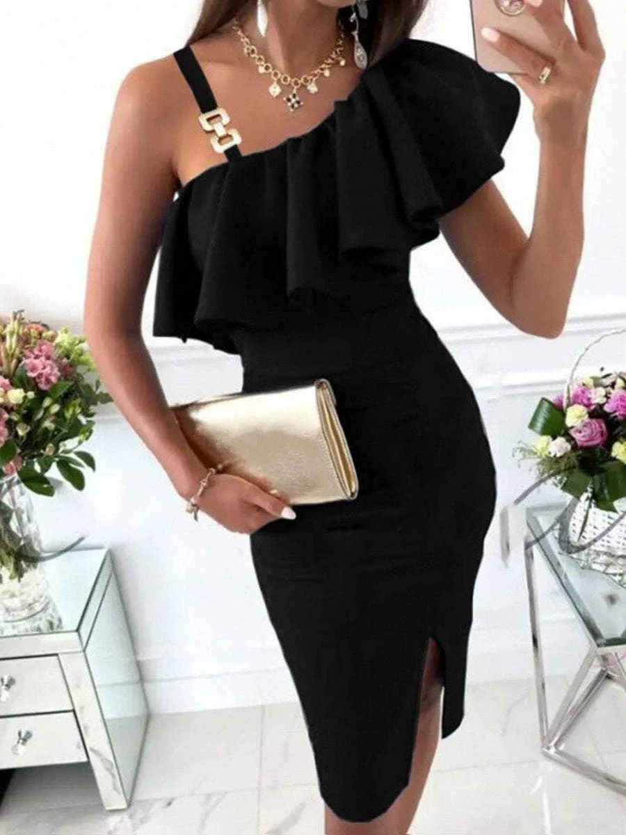 Strapless Sleeveless Evening Dress With Suspenders