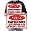 Notice Business Hours Open And Closed - Vintage Metal Signs(12*16Inch) - Warning