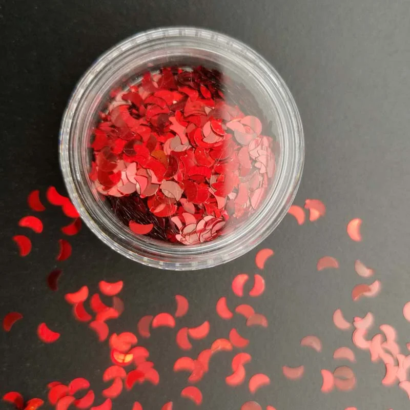 3mm Sequins DIY Flat Five-pointed Star Moon Sequin Paillettes Sewing Craft DIY Laser Silver Nail Sequin Accessories Decorations