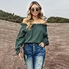 Women's Ruffled Collar Lantern Sleeve Temperament Blouse