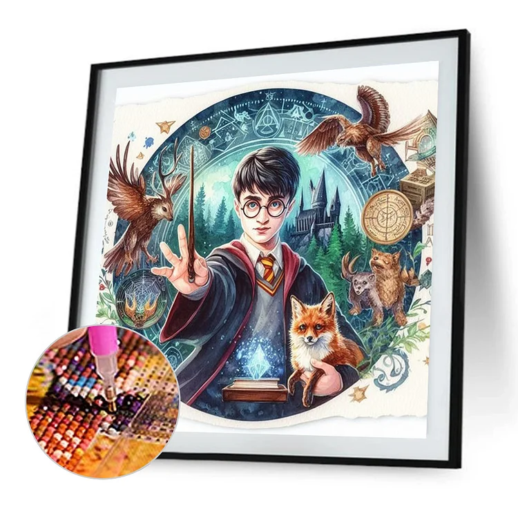 Harry Potter Poster 60x50cm(canvas) Full Round Drill Diamond