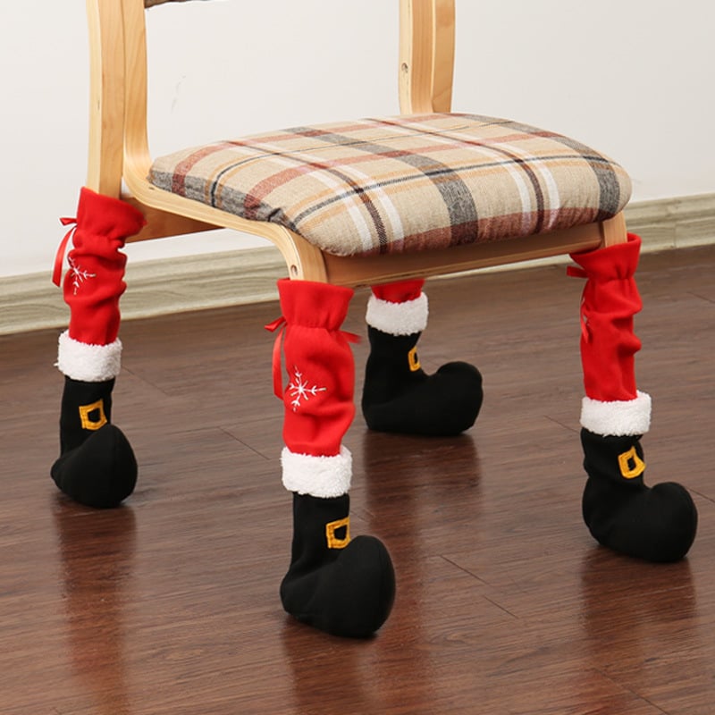 Christmas Chair Leg Covers (Santa Boot Design) - tree - Codlins