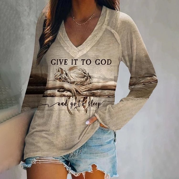 VChics Sleeping Girl Give It To God And Go To Sleep T-Shirt