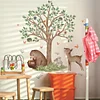 Lovely Forest Tree Doe Bear Bunny Butterfly Wall Sticker Kids Room Decor