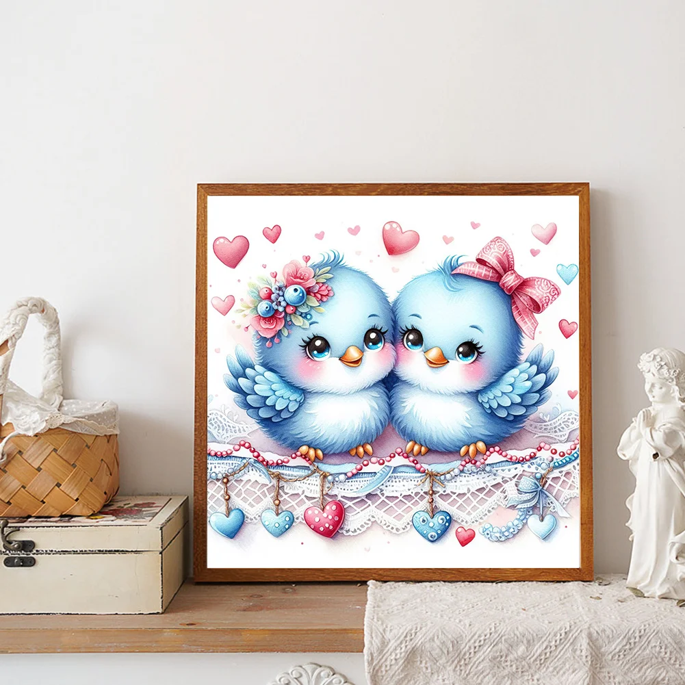 Diamond Painting - Full Round Drill - Cute Bird(Canvas|30*30cm)