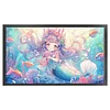 Mermaid Cute Girl-9CT Stamped Cross Stitch 90*50cm/35.43*19.69in(Big Size)