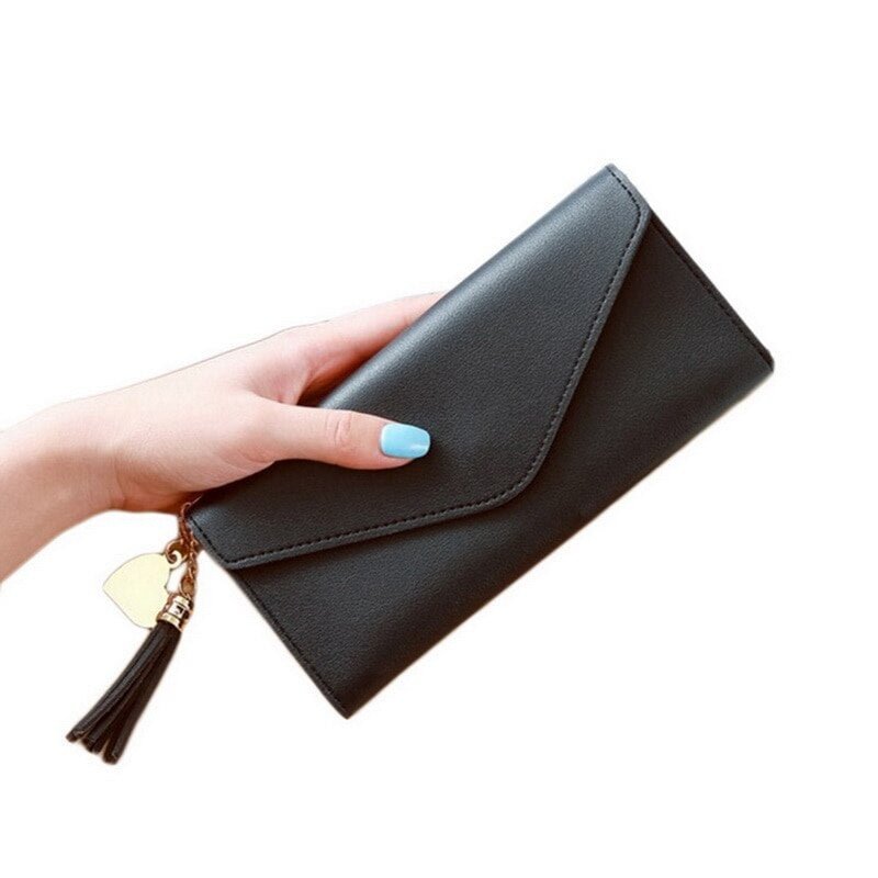 Women Wallets Small Leather Purse Women Tassel Card Bags For Women 2020 Female Purse Money PU Zipper Clip Daily Lady Wallet