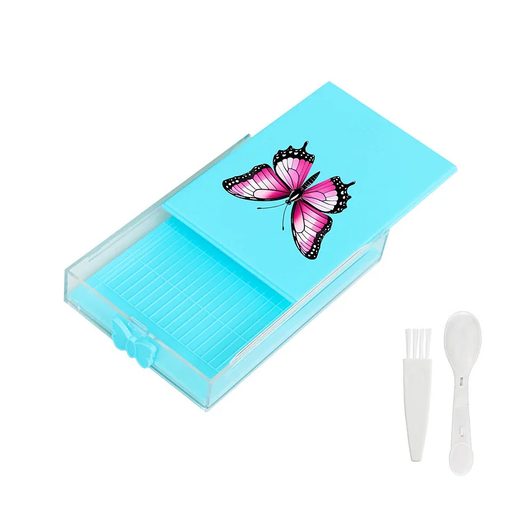 Butterfly Diamond Painting Tray Kit Diamond Storage Tray with Lid for Art Crafts