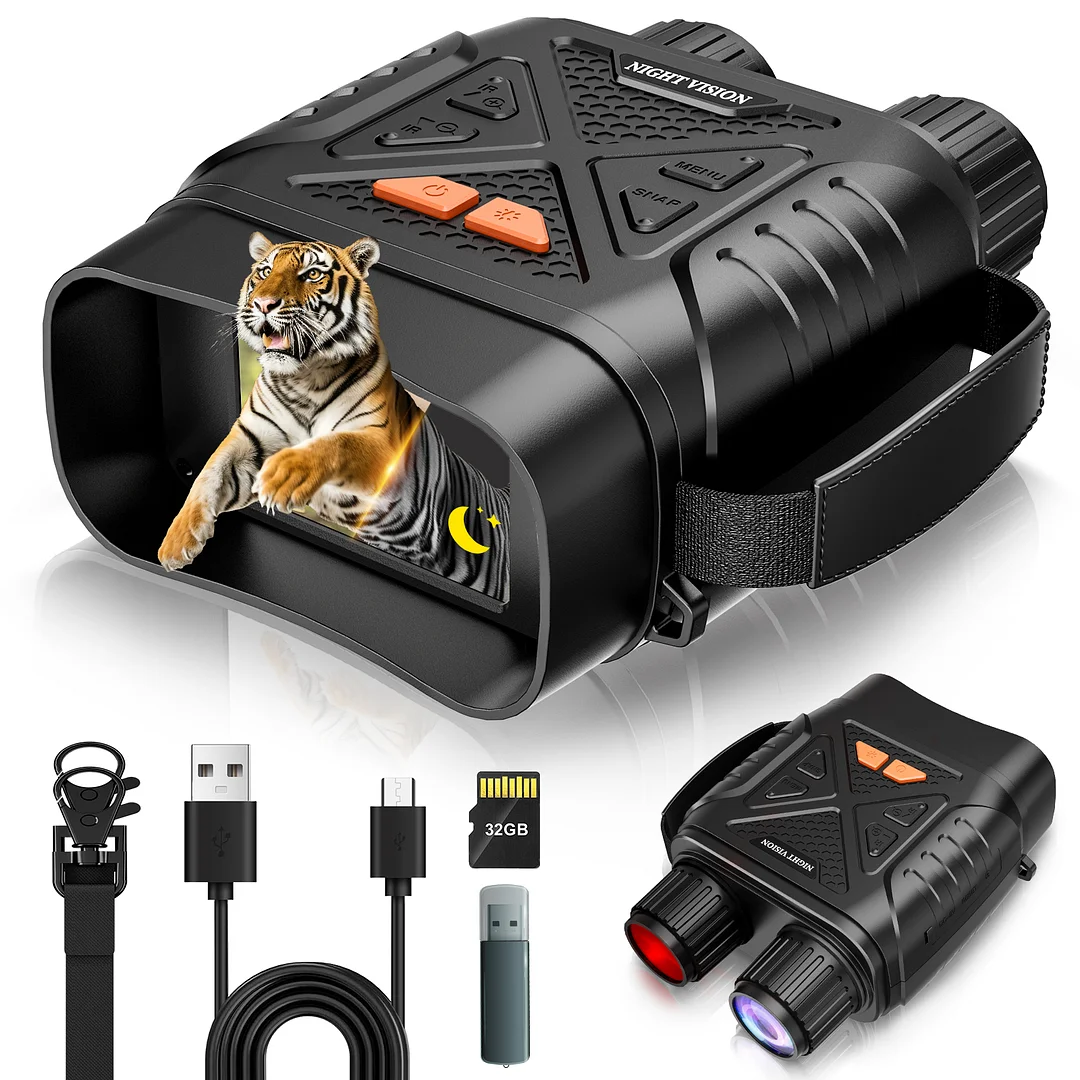 BEBANG Night Vision Binoculars, Infrared Night Vision Goggles with HD Video and Photo Modes, 32GB Card, 2624ft