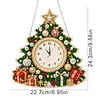 Acrylic Special Shape Xmas Tree Diamond Pearl Painting Clock Handicraft Hanging Kit