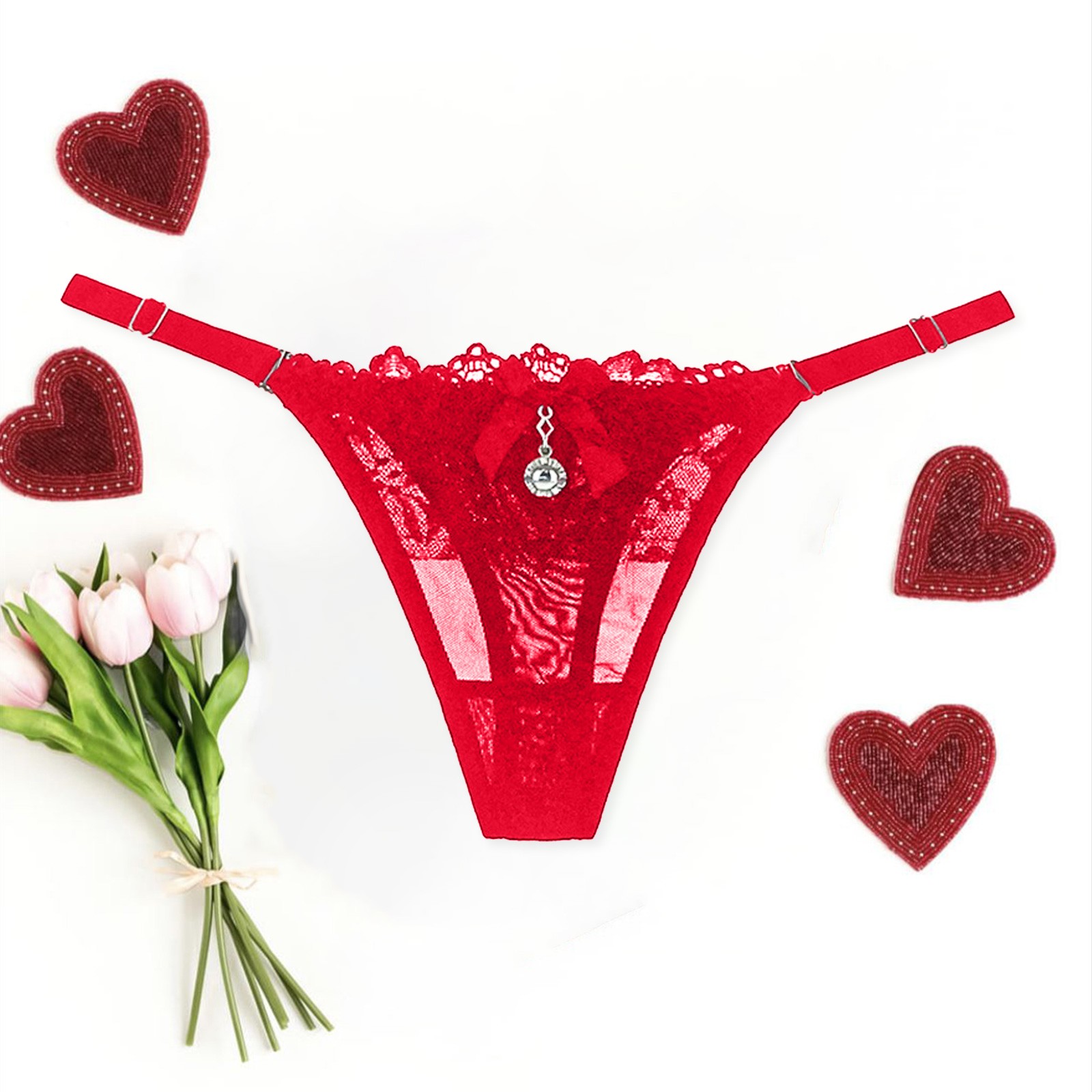 Women’S Lace Seamless Underwear Sexy No Show Panties Briefs Soft Stretch Bikini Underwears Pants Elastic Waist Low-Waist Thong