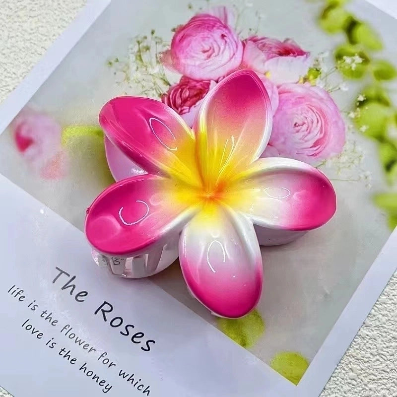 2 Pieces Women’s Sweet Flower Arylic Hair Claws