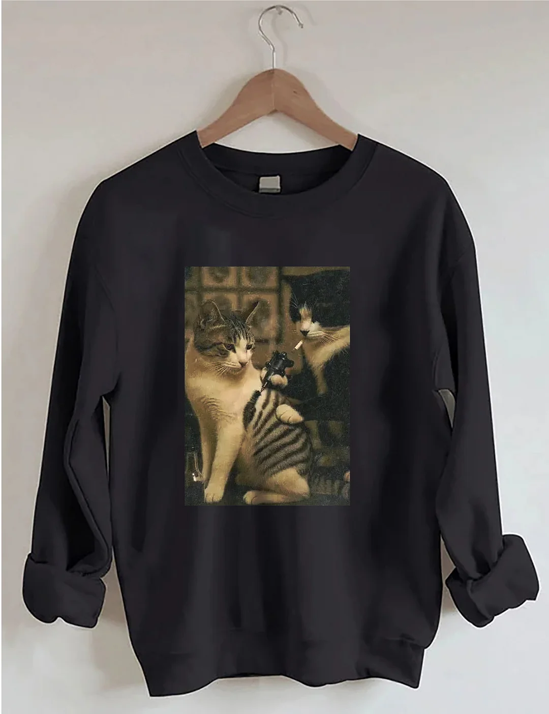 Funny Cat Tattoo Sweatshirt