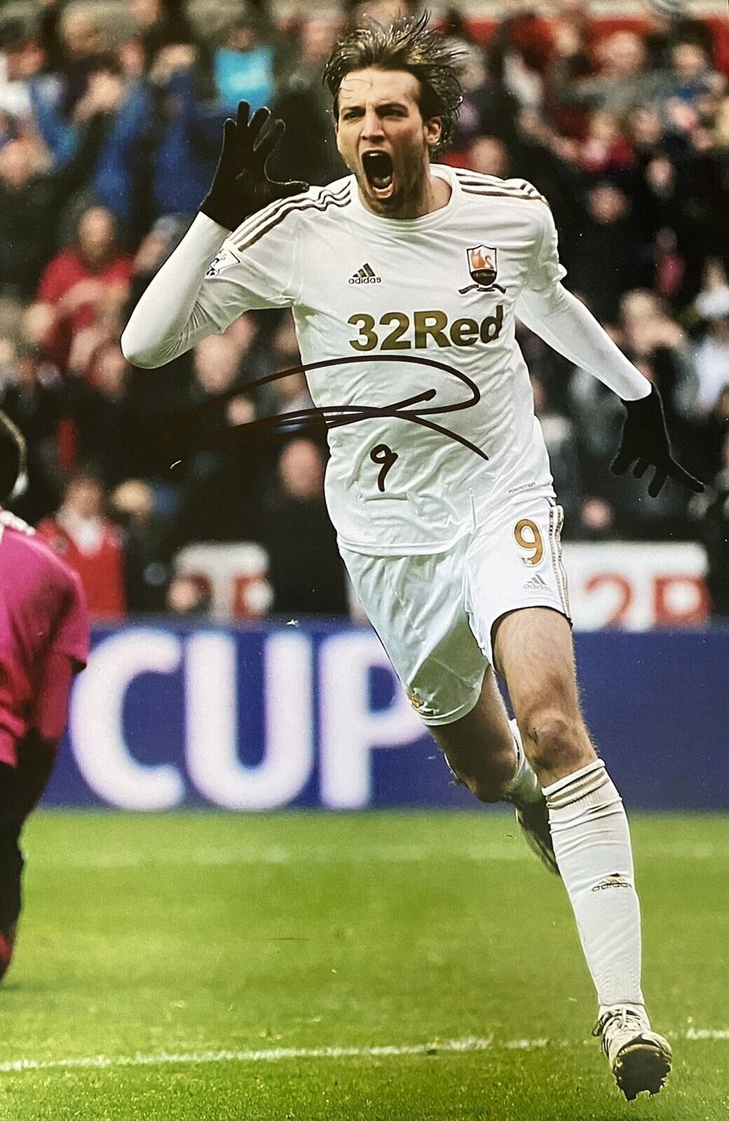 Michu Genuine Hand Signed Swansea City 12x8 Photo Poster painting - See Proof - 2