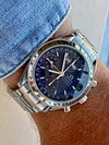 All photos are of the actual watch in stock  Omega Speedmaster Day-Date 39 Blue Dial Steel Mens Watch 3523.80.00