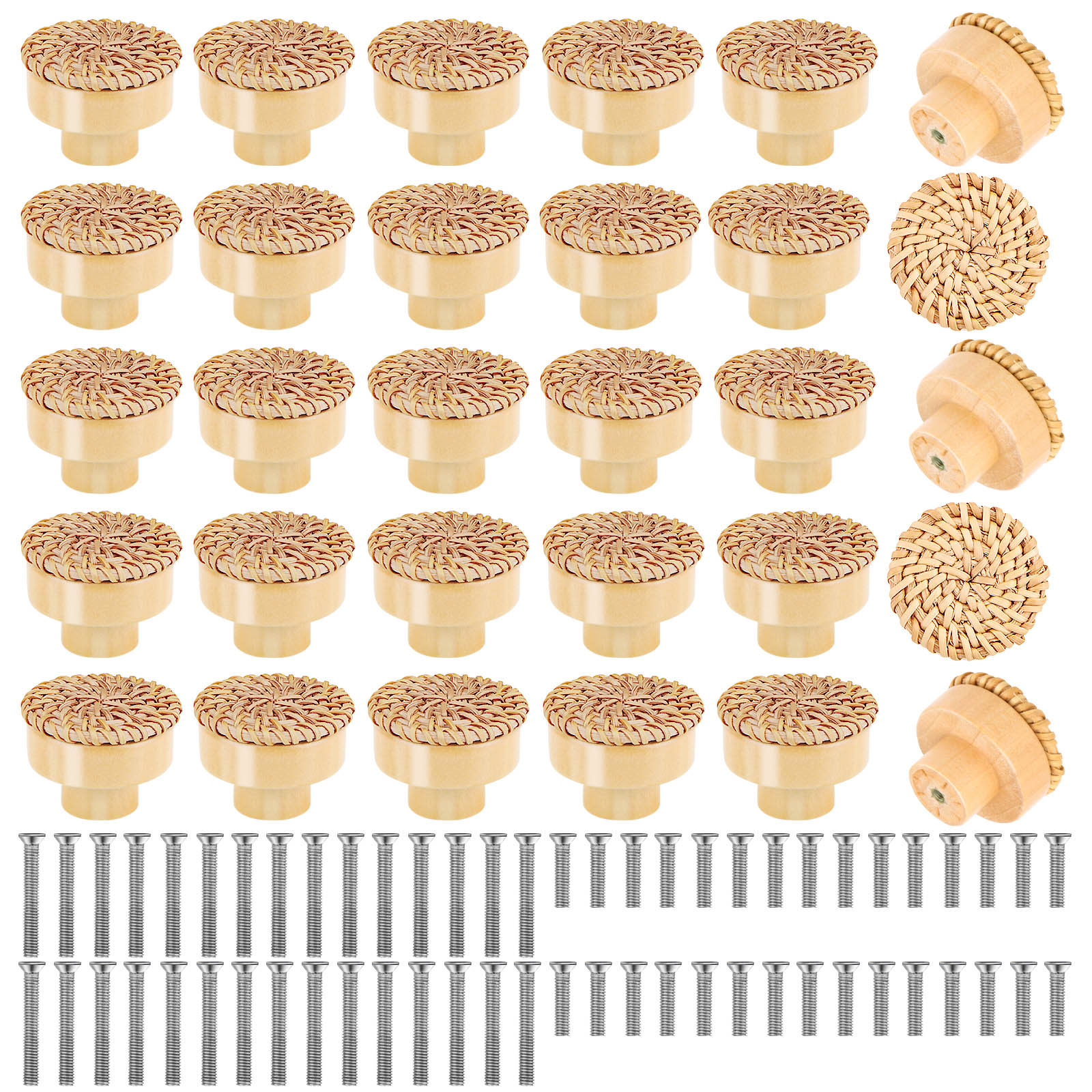 

Boho Rattan Dresser Knobs, 501 Original
