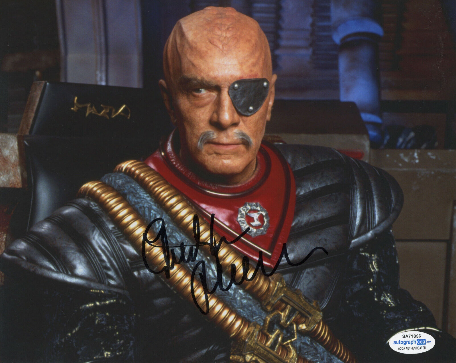 CHRISTOPHER PLUMMER SIGNED STAR TREK GENERAL CHANG 8x10 Photo Poster painting! ACOA EXACT PROOF!