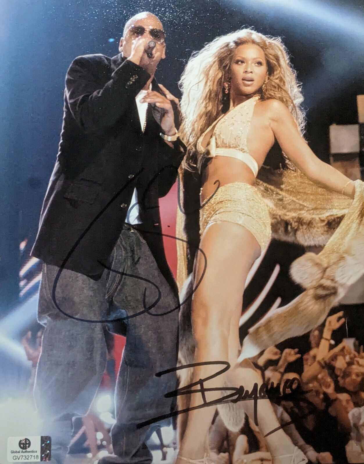 Jay Z & Beyonce Signed Autograph 8x10 COA.