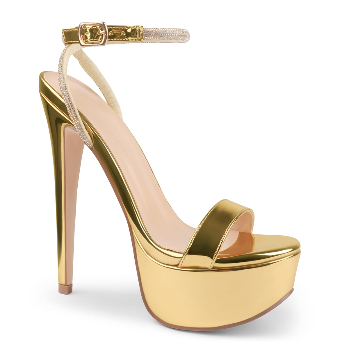 145mm Open Toe Platform Sandals Ankle Strap High Heel Matte  Summer Shoes-MERUMOTE