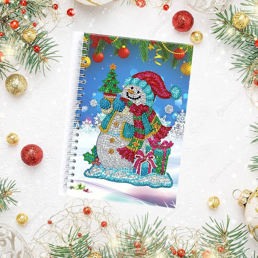 

Snowman-DIY Creative Diamond 50 Pages A5 Notebook, 501 Original