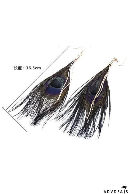 Peacock Feather Earring