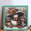 Christmas Snowman-11CT Stamped Cross Stitch 40*40cm/15.75*15.75in tapestrymarket