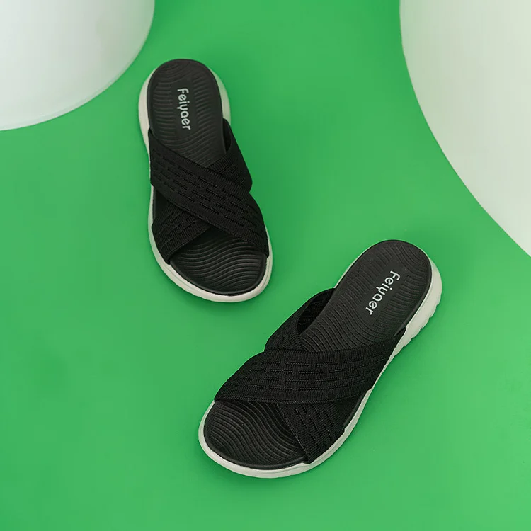 Women's Wedge Heel Fashion Flying Woven Comfortable Ultra Light Slippers Radinnoo.com
