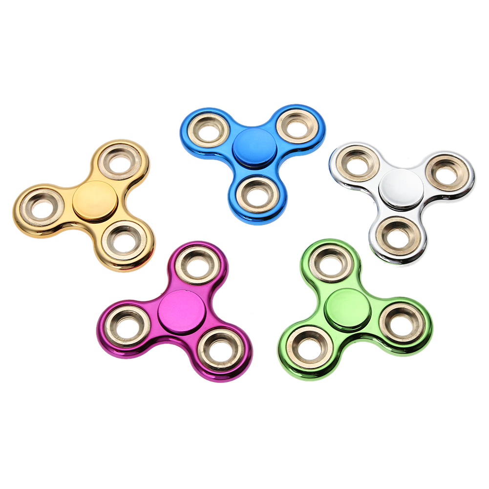 

Electroplate Tri Fingertip Metal Toy Decompression Gyro (Deliver at Random)-136330, 501 Original