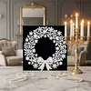 uk.everydayedeals DIY Pearl Painting With Frame - Handmade Self-Adhesive Pearls - Wreath(25*25cm)